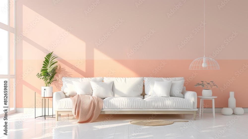 Luxurious Soft Peach Living Room with Modern Aesthetic for Home Design Magazines Luxurious Soft Peach Living Room with Modern Aesthetic for Home Design Magazines