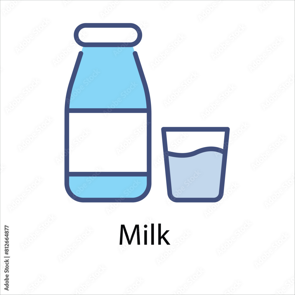 Milk vector icon Milk vector icon