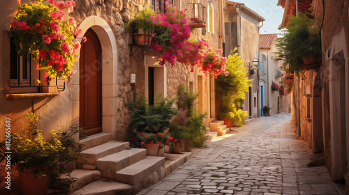 street in the old town of island country © qaiser