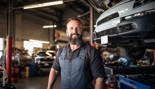 Portrait of a small business owner of an automobile repair shop	
