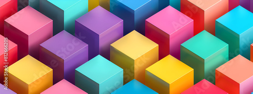 A colorful image of blocks in various colors. The blocks are arranged in a way that creates a sense of depth and dimension. Generative AI