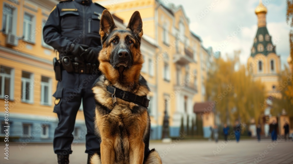 K9 dog police ready for duty at outdoor. K9 dog police ready for duty at outdoor.