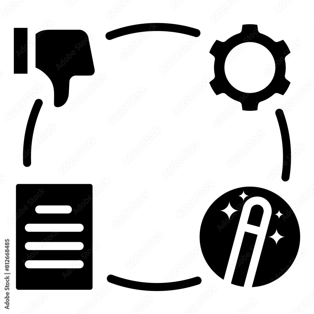 Vetor de Failure Mode And Effects Analysis Icons For Design Elements do ...