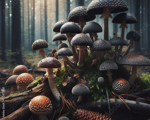 group of mushrooms. photo