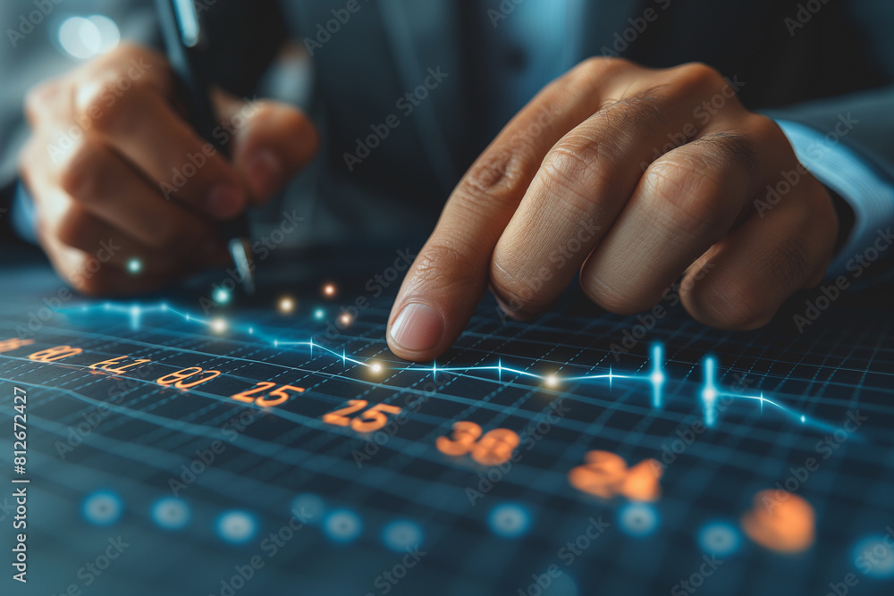 A man is writing on a computer screen with a pen A man is writing on a computer screen with a pen