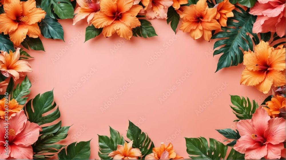 Tropical plant frame Tropical plant frame