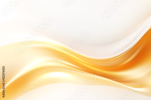 White and golden gradient abstract line and wave background © kheat