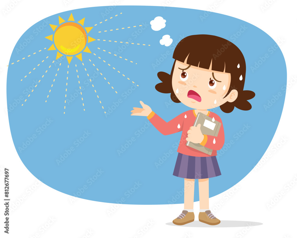 girl thirsty from heat of the summer sun girl thirsty from heat of the summer sun