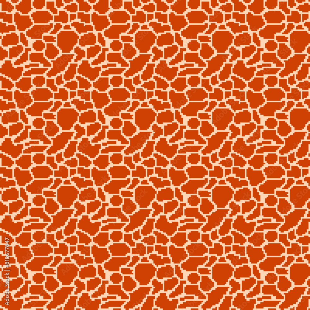Naklejka premium Seamless pixel tile pattern inspired from giraffe stripes