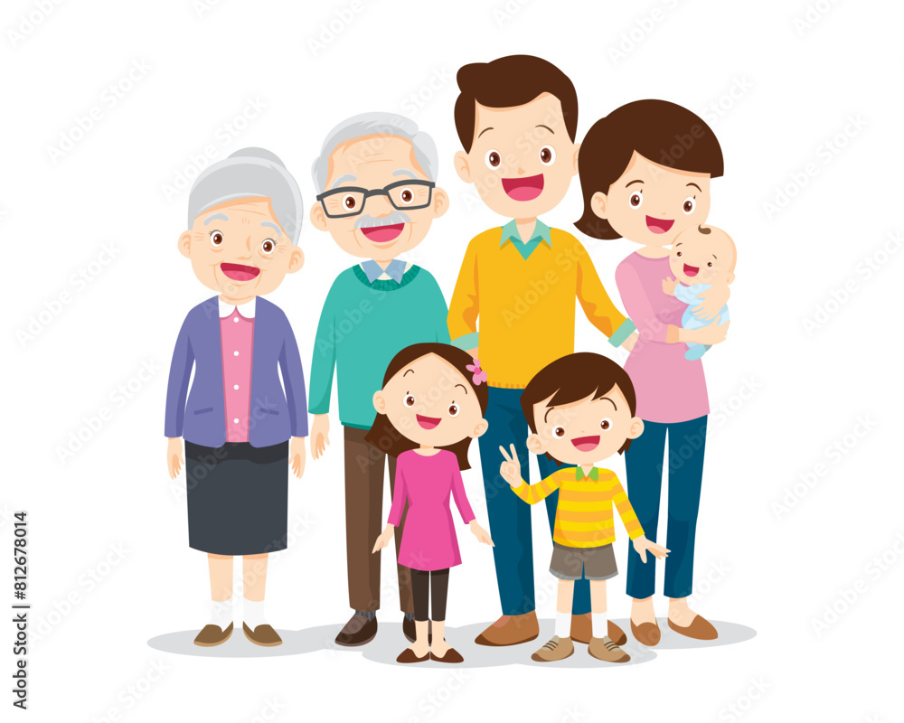 Big happy multi-generational family siblings relatives portrait Big happy multi-generational family siblings relatives portrait