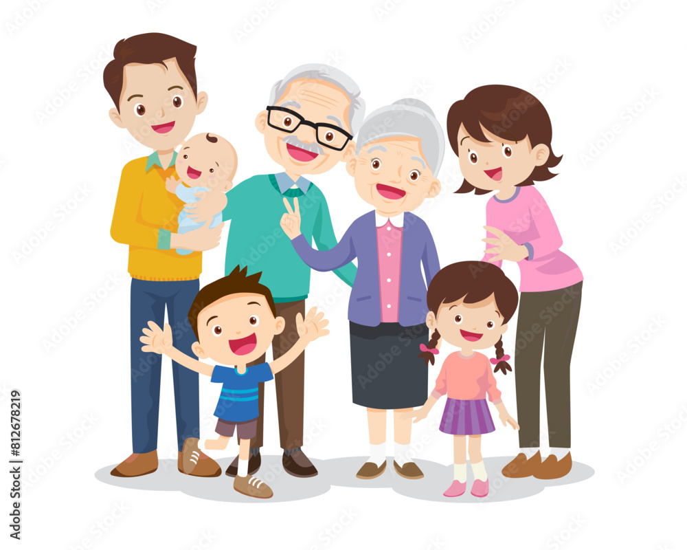 Big happy multi-generational family siblings relatives portrait Big happy multi-generational family siblings relatives portrait