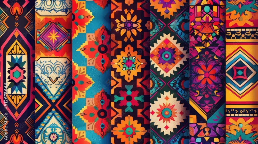 Colorful ethnic design blocks JPEG Colorful ethnic design blocks JPEG