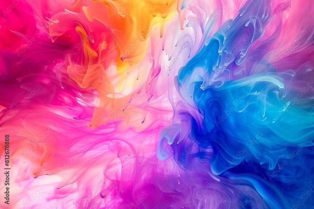 colorful abstract fluid colors swirling and mixing dynamic motion