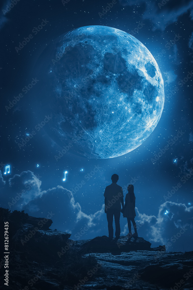 A man and a woman are standing on a rocky hillside A man and a woman are standing on a rocky hillside