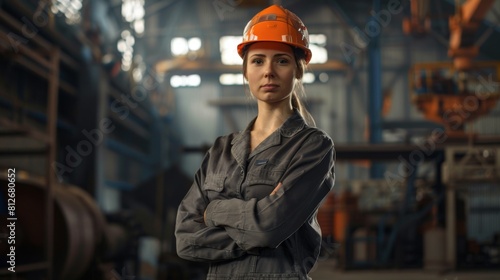 Confident Female Industrial Engineer