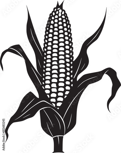 Hand drawing style of corn vector. It is suitable for plant icon, sign or symbol.
