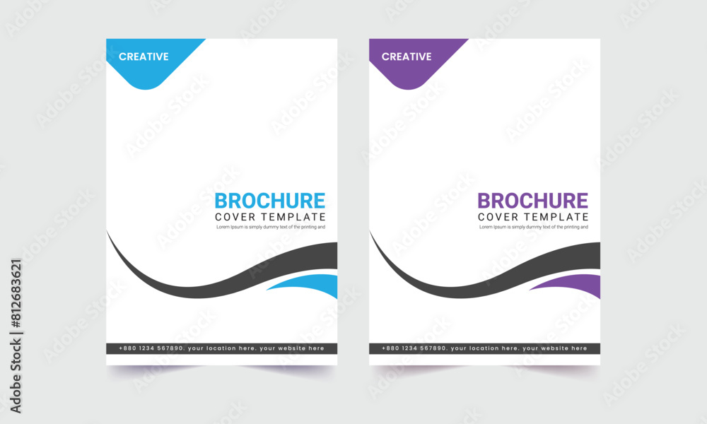 Naklejka premium Business flyer , brochure design, brochure cover page layout template