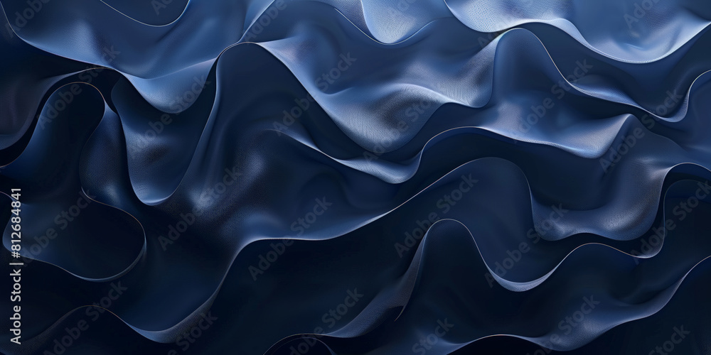 Obraz premium Abstract dynamic wave background.blue futuristic waves particles and dots.wave technology background with blue light, digital wave effect, corporate concept. Cyberspace of future.Science innovation