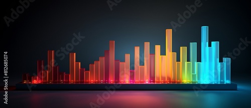 Excel dashboard  3D area chart illustrating age difference over time  smooth transitions  glowing effect