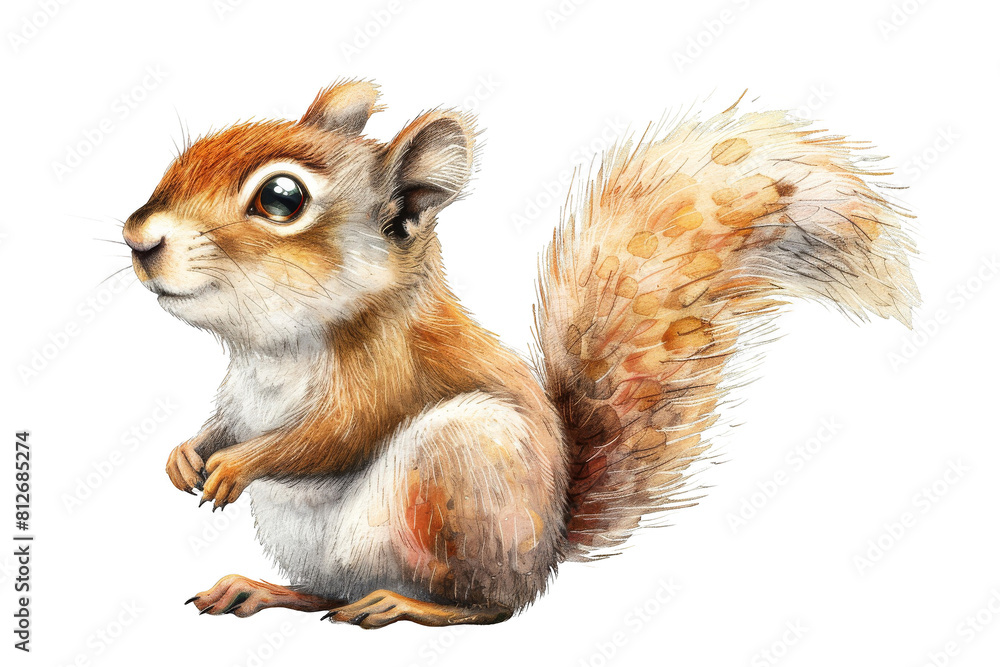 Cute squirrel isolated on transparent background Cute squirrel isolated on transparent background