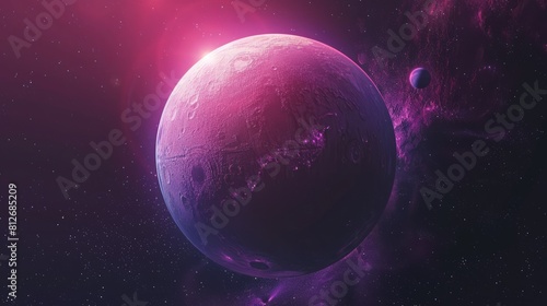 Planets and galaxy  science fiction wallpaper. Beauty of deep space.
