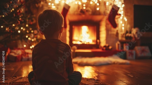 the anticipation of children waiting for Santa Claus on Christmas Eve, leaving out cookies and milk by the fireplace