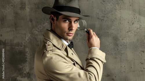 A Detective with Magnifying Glass © Alena
