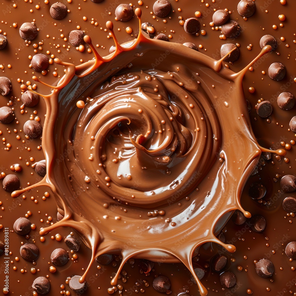Photo of a chocolate cream waves Photo of a chocolate cream waves