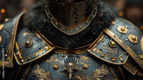 A closeup view of intricate patterns and textures in a Berserkers armor photo