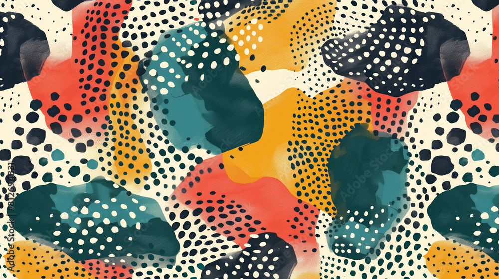 custom made wallpaper toronto digitalAbstract Polka Dots - Pattern Colorful Seamless Repeat