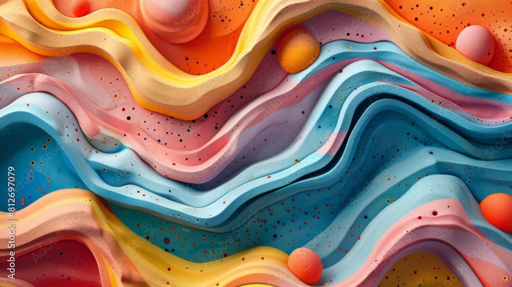 This image is an abstract painting with bright and cheerful colors. It would be perfect for a child's room or a playroom. This image is an abstract painting with bright and cheerful colors. It would be perfect for a child's room or a playroom.