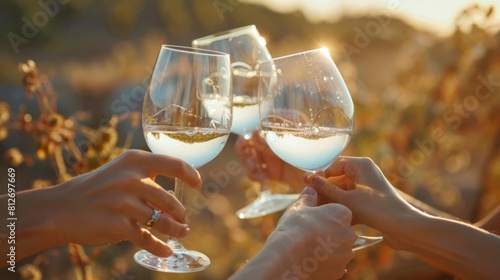 A Sunset Toast with Wine