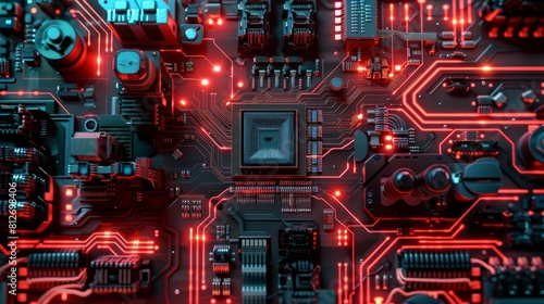 A visual array of various computer hardware components arranged as a background