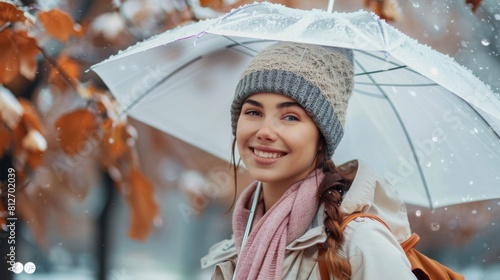 A Woman with a Transparent Umbrella