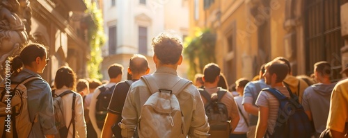 Visitors Exploring Historical Wonders of Rome on Guided Tour Discovering Ancient Landmarks and Cultural Heritage