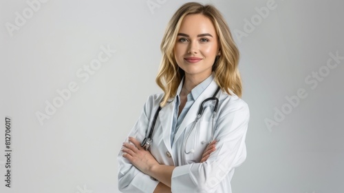 A Confident Female Doctor Posing