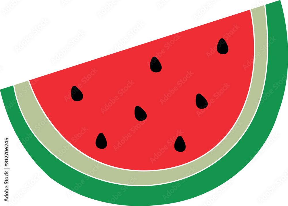 Vector illustration of a watermelon slice Vector illustration of a watermelon slice