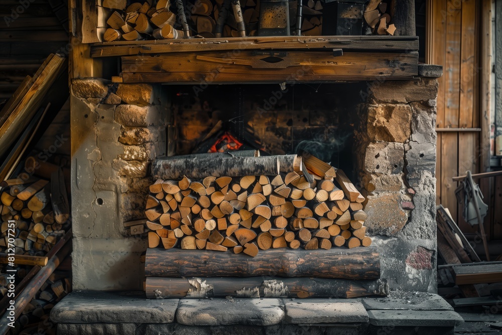 firewood in the woodshed