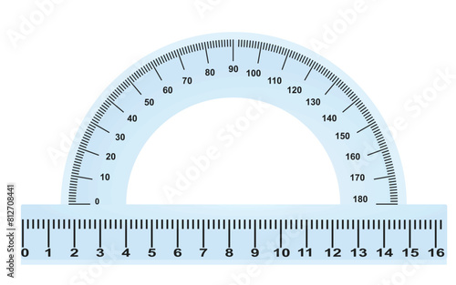 Angle ruler isolated. vector illustration