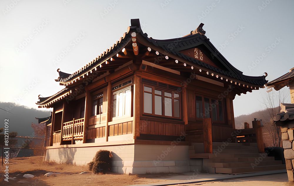 Traditional oriental house, elegant and stylish house Traditional oriental house, elegant and stylish house
