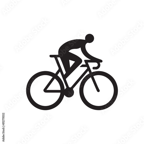 bicycle silhouette isolated on white background 