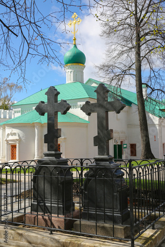  Novodevichy convent in spring. Moscow. Russia. April, 2024. photo