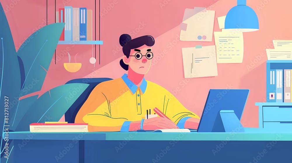 Accounting Assistant's Workplace Environment: Calculator, Spreadsheets, and Financial Documents Accounting Assistant's Workplace Environment: Calculator, Spreadsheets, and Financial Documents