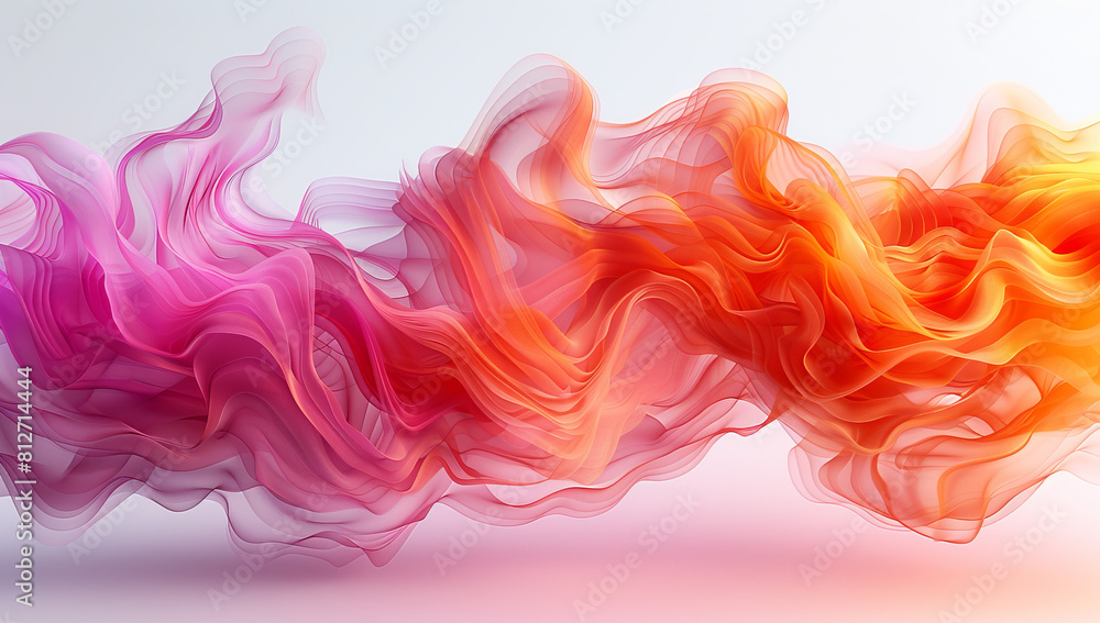 Luminous Watercolor Wave Patterns: Artistic Background