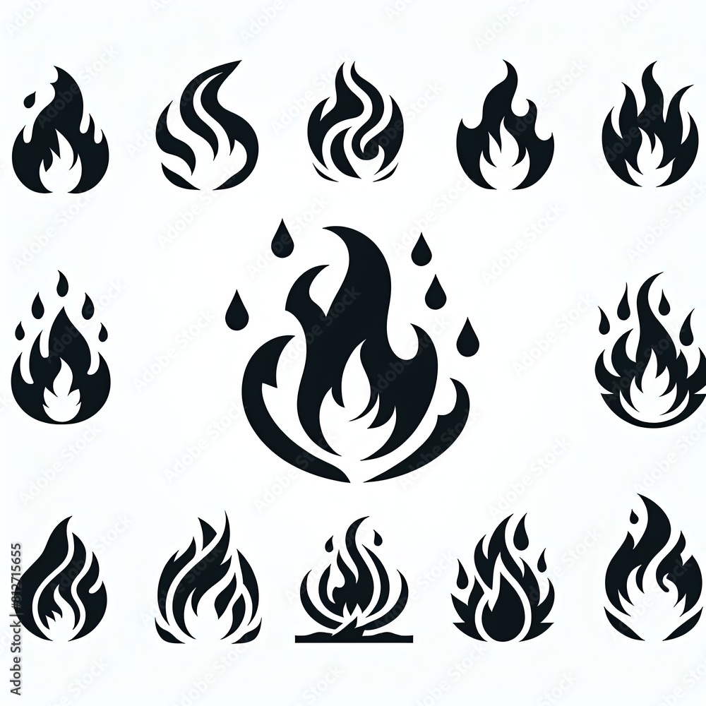 icon set fire icon set fire