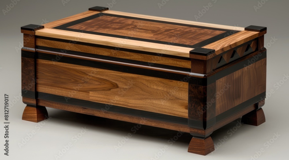 Closed little wooden box for jewellery Closed little wooden box for jewellery