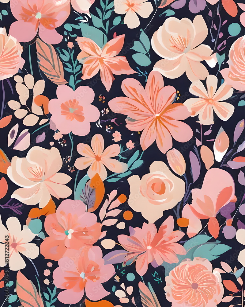 Beautiful floral pattern sweet flowers Beautiful floral pattern sweet flowers