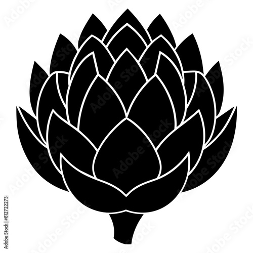 artichoke vector icon silhouette illustration