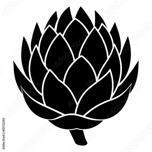 silhouette  artichoke vector illustration