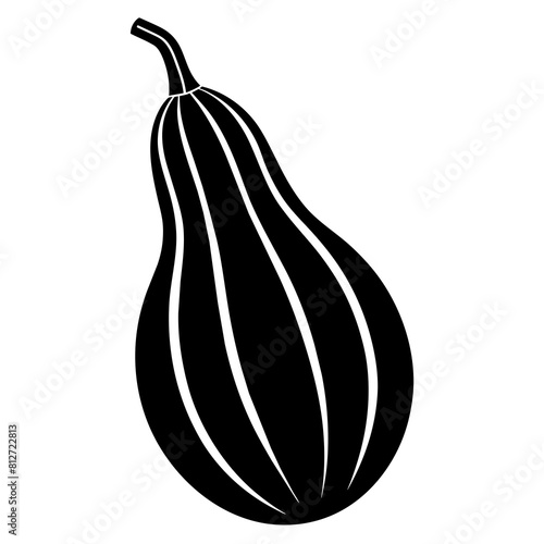 Bitter Gourd vector silhouette illustration